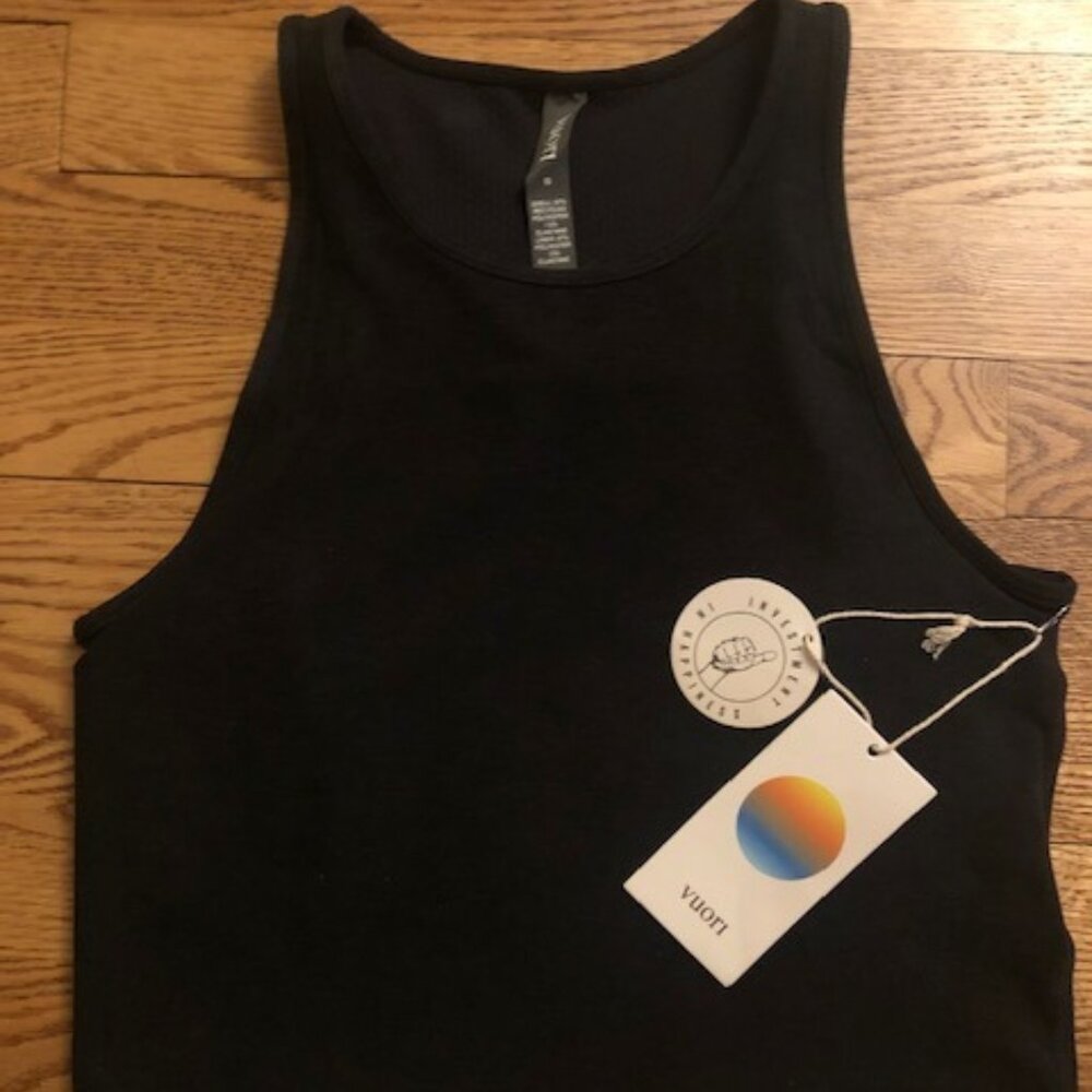 Vuori Elevation Plyo Tank Black Heather - NWT - Small